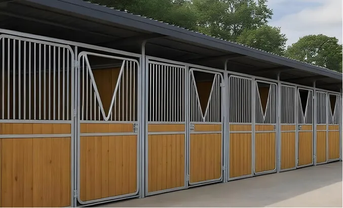 Design and installation plan for bamboo stables in small horse farms