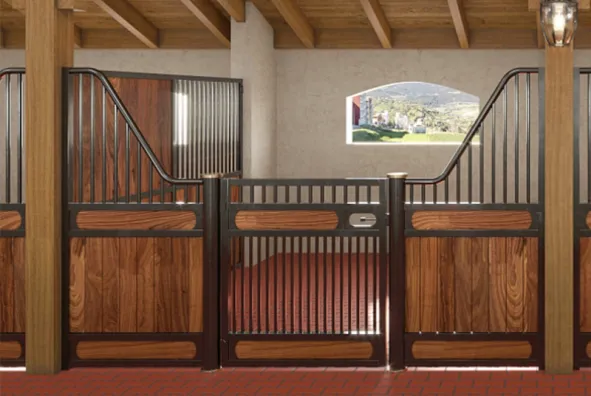Durable Steel Hinged Horse Stall Fronts – Classic Low-Rise