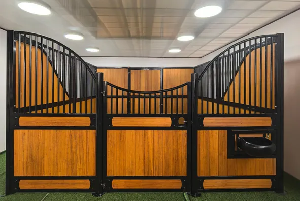 Modular Barn Horse Stalls with Hinged Doors – Wave Design