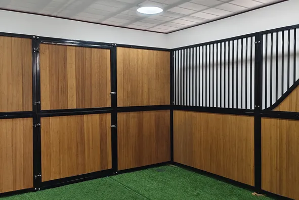 Modular Barn Horse Stalls with Hinged Doors – Wave Design