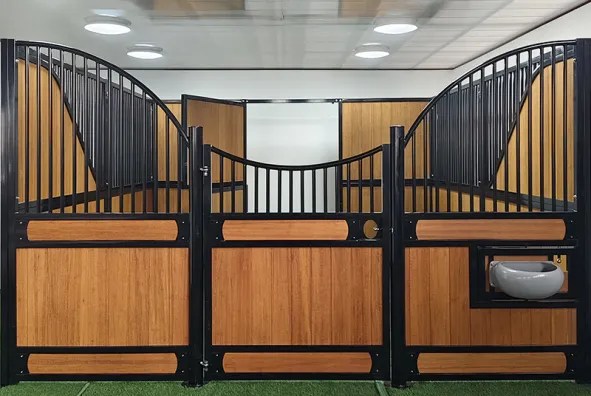 Modular Barn Horse Stalls with Hinged Doors – Wave Design