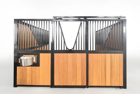14ft Sliding Door Stall Front Panel – V-Style Design