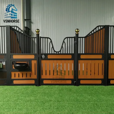 European Modular Indoor Bamboo Powder Coated Horse Stable Stall
